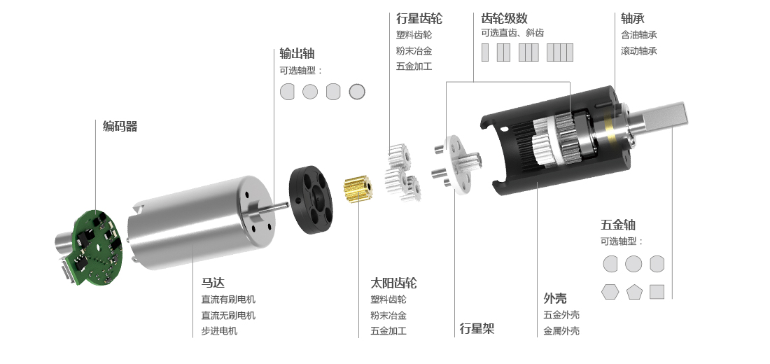 8mm直流減速電機